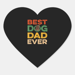 Sticker Cœur Meilleur chien de terre-neuve papa