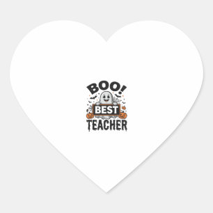 Sticker Cœur Meilleur professeur Boo Design de professeur Hallo