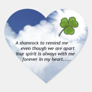Sticker Cœur Mémorial de shamrock