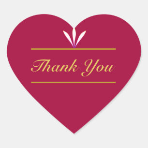 Sticker Coeur Merci élégant