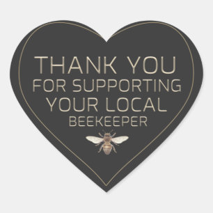 Sticker Cœur Merci pour soutenir votre apiculteur local