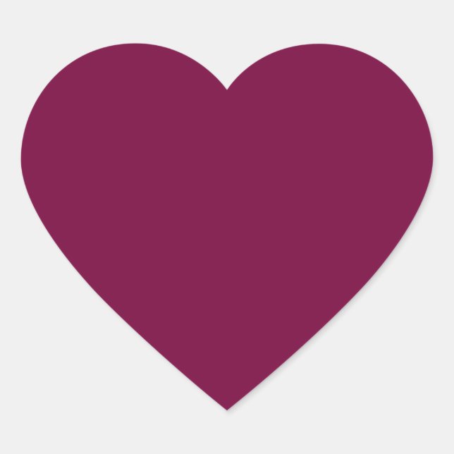 Sticker Cœur Merlot (couleur solide) (Devant)