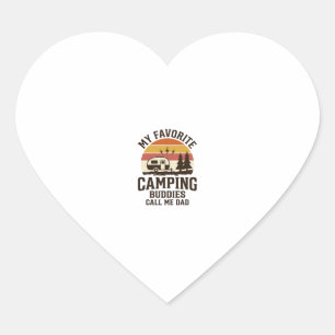 Sticker Cœur Mes copains de camping préférés m'appellent Papa V