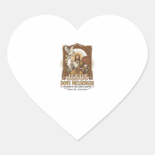Sticker Cœur Messager Jésus Colombe Messager Jésus Colombe Chré