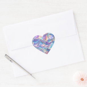 Sticker Cœur Métallisé iridescent 6 Géométrique
