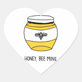 Sticker Cœur Miel, mienne d'abeille