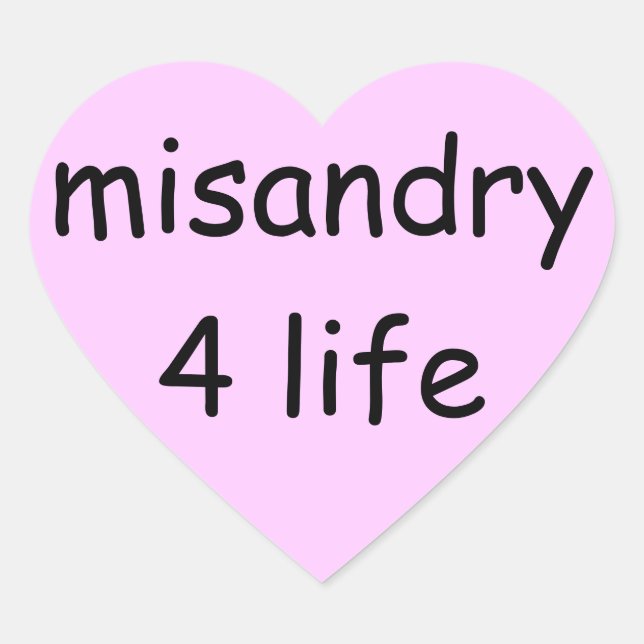 Sticker Cœur misandre 4 vie (Devant)