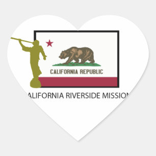 STICKER CŒUR MISSION RIVERSIDE DE CALIFORNIE LDS CTR