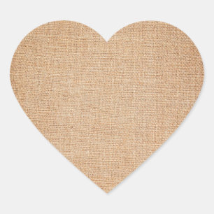 Sticker Cœur Modèle - Arrière - plan Burlap