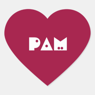 Sticker Cœur Modèle de balise de nom d'identification