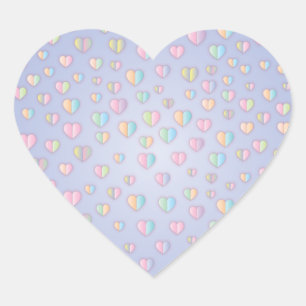 Sticker Cœur Modèle vierge de taches colorées sucrées