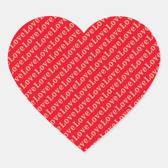 Sticker Cœur Modern Trendy Elegant Best Popular Love (Devant)