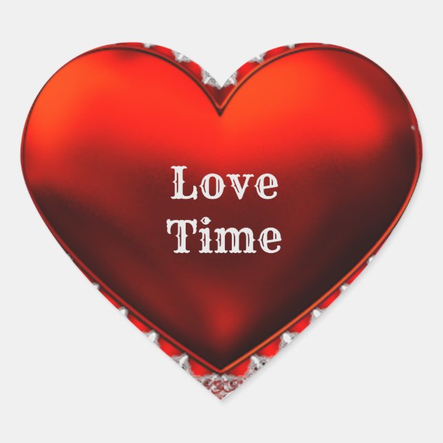 Sticker Cœur Moderne Tendance Élégant Meilleur Amour Populaire (Devant)