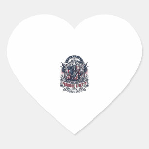 Sticker Cœur Moissonneur de la Liberté Patriotique Squelette de