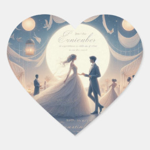 Sticker Cœur "Moments enchantés : une nuit pour se souvenir"