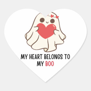 Sticker Cœur Mon coeur appartient à mon livre HEUREUSE SAINTE