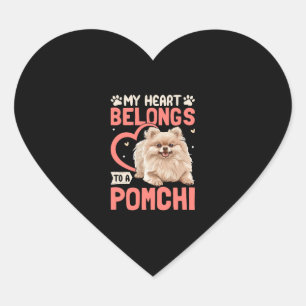 Sticker Cœur Mon cœur appartient à un Pomchi