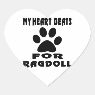 Sticker Cœur Mon Coeur bat pour RAGDOLL