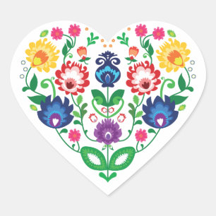 Sticker Cœur Mon coeur. folklore d'amour