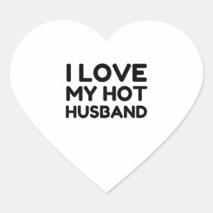 STICKER CŒUR MON MARI CHAUD J'AIME