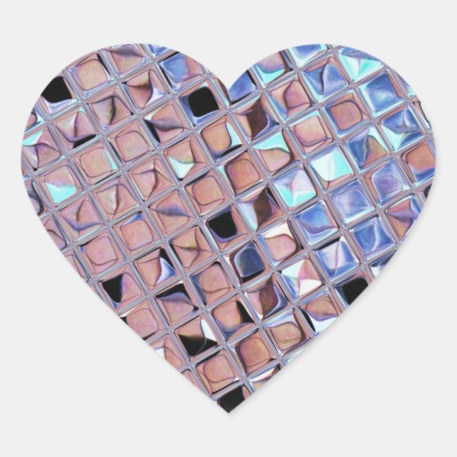 Sticker Cœur Monde Disco Ball Mirco super (Devant)