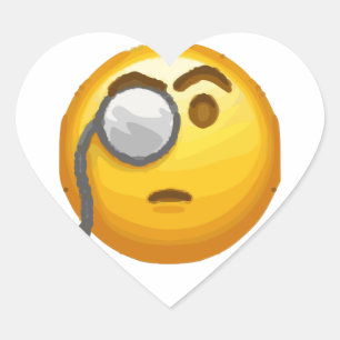 Sticker Cœur monocle émoji