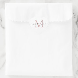 Sticker Coeur Monogramme de calligraphie moderne