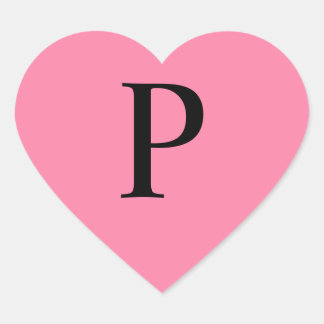 Sticker Cœur Monogramme rose