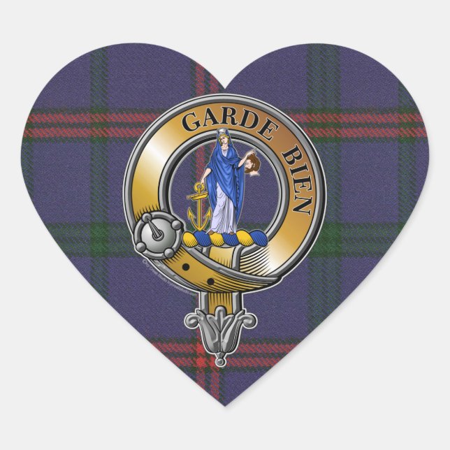 Sticker Cœur Montgomery Tartan & Insigne (Devant)