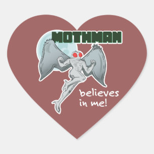 Sticker Cœur Mothman croit en moi ! point de agréable, WV