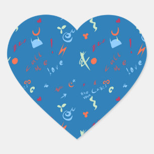 Sticker Cœur motif "Call Me Love"