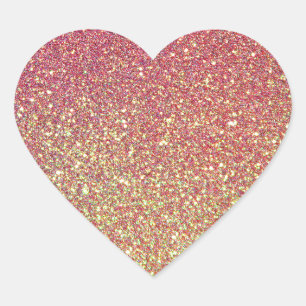 Sticker Cœur Motif de Parties scintillant branché Sparkle