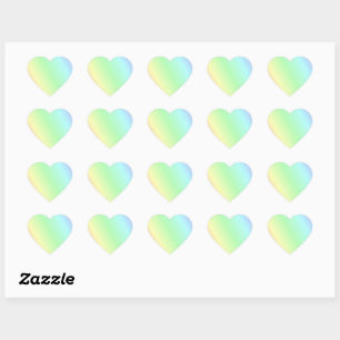 Sticker Cœur Motif pastel multicolore