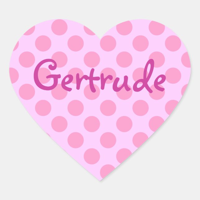 Sticker Cœur Motif Pointe rose Fille personnalisée (Devant)
