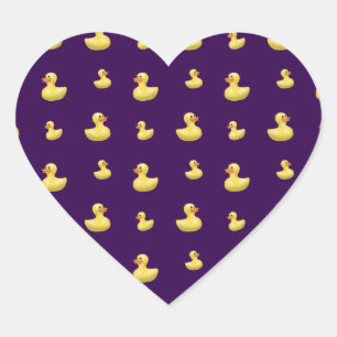 Sticker Cœur Motif pourpre de canard