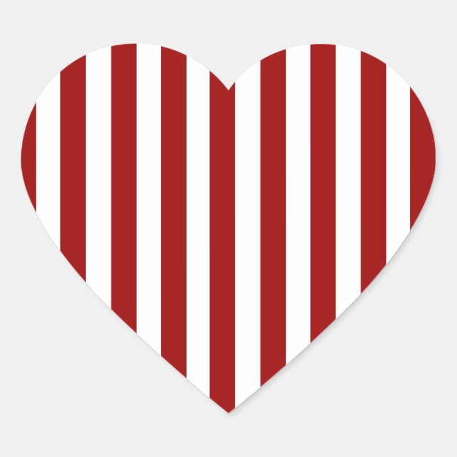 Sticker Cœur Motif Red White (Devant)