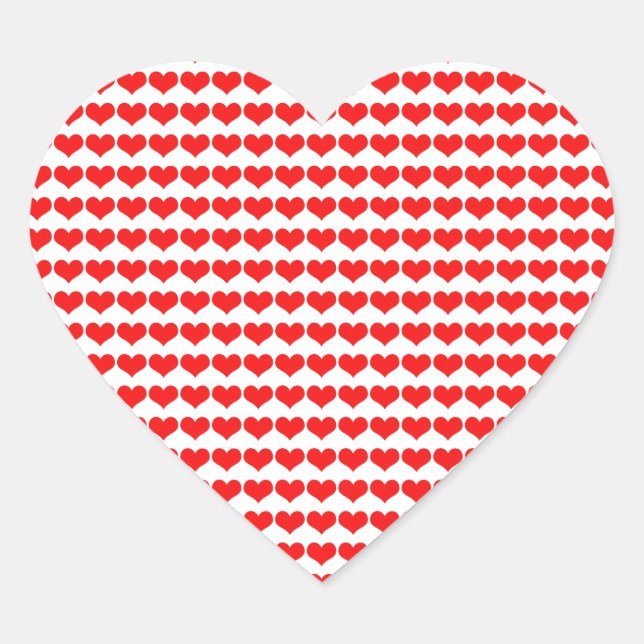 Sticker Cœur Motifs de Cœur Rouge Mariages Saint-Valentin Anniv (Devant)