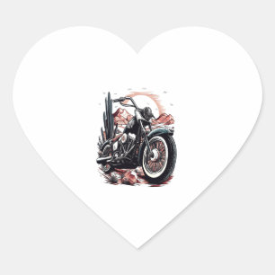 Sticker Cœur Moto dans Desert Cactus Western Set (3)