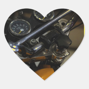 Sticker Cœur Motocyclette Motard Conducteur