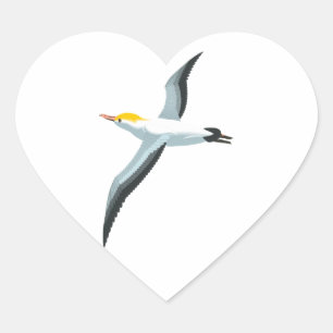 Sticker Cœur Mouette volante