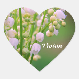 Sticker Cœur Muguet personnalisé désodorisant pour voiture
