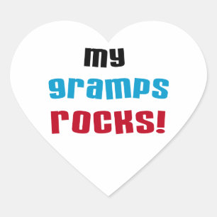 Sticker Cœur My Gramps Rocks T-shirts et cadeaux