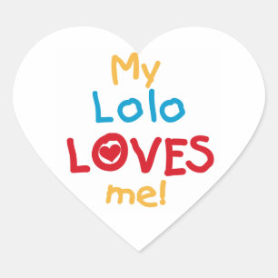 Sticker Cœur My Lolo Loves Me T-shirts et cadeaux