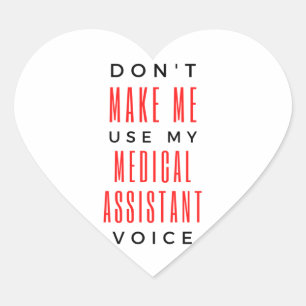 Sticker Cœur Ne m'oblige pas à utiliser ma Voix Médicale Assist