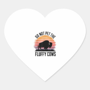 Sticker Cœur Ne Pas Attirer Les Vaches Fluffantes Vintage Rando