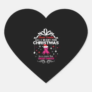 Sticker Cœur Noël - Chemise de sensibilisation au cancer du sei