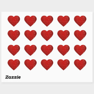Sticker Cœur Noël Red Twinkle