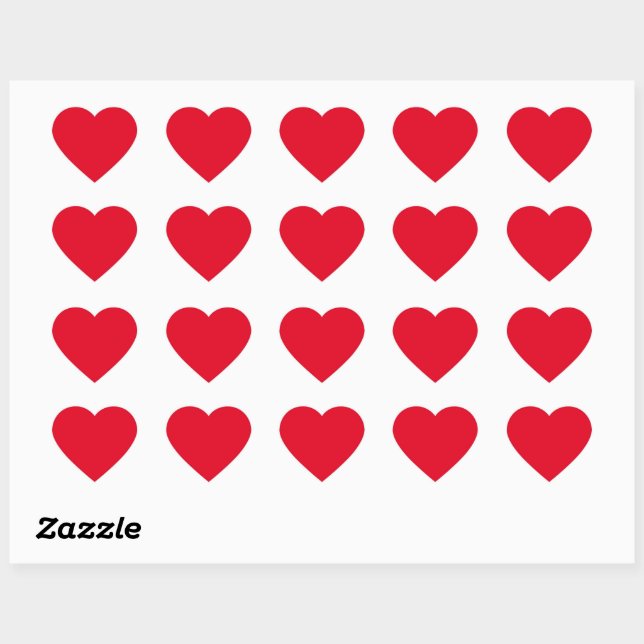Sticker Cœur Noël rouge (Feuille)