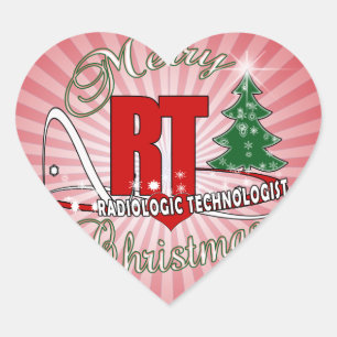 STICKER CŒUR NOËL RT TECHNOLOGUE RADIOLOGIQUE
