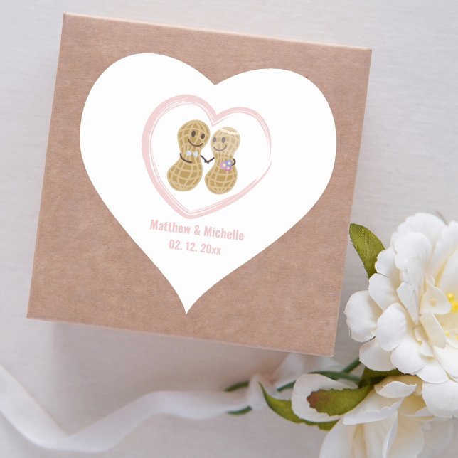 Sticker Cœur Noix sur l'autre mignonne mariée et Mariage de cha (Créateur téléchargé)